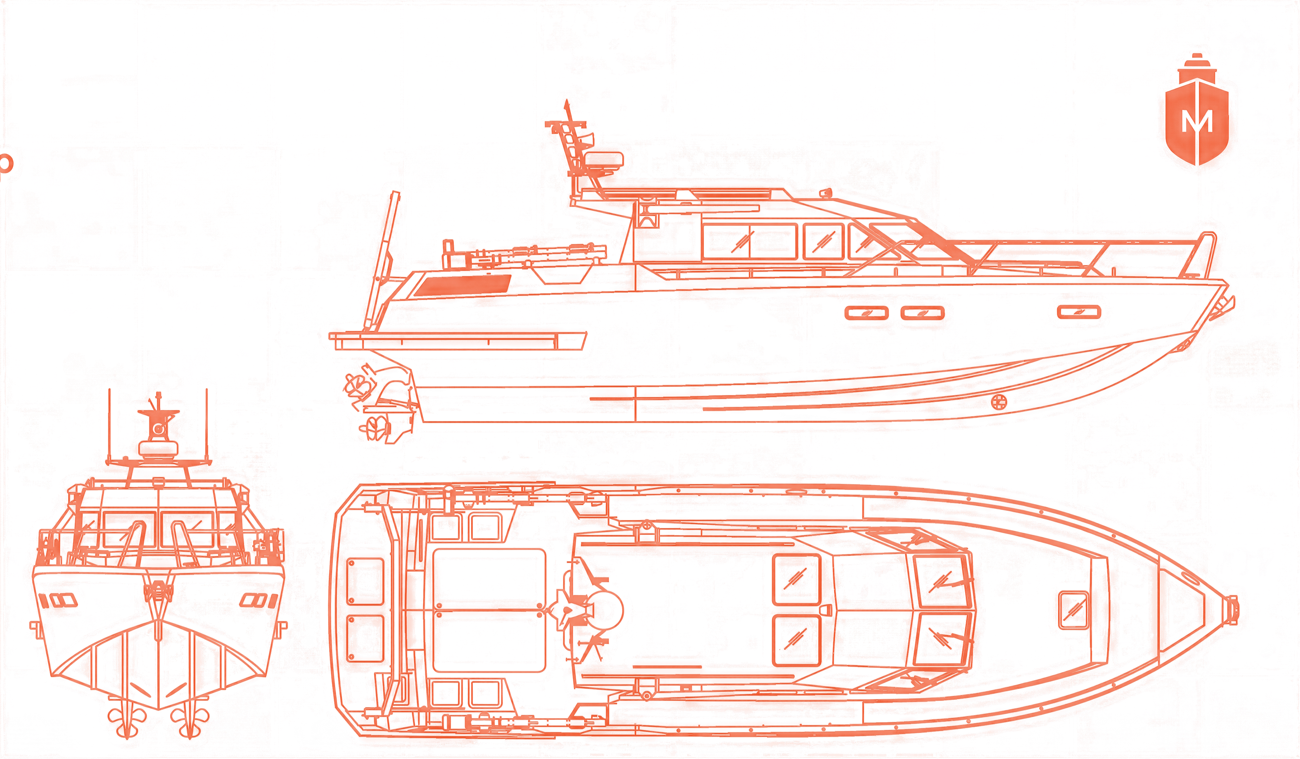 Рабочий катер Patrol-1350