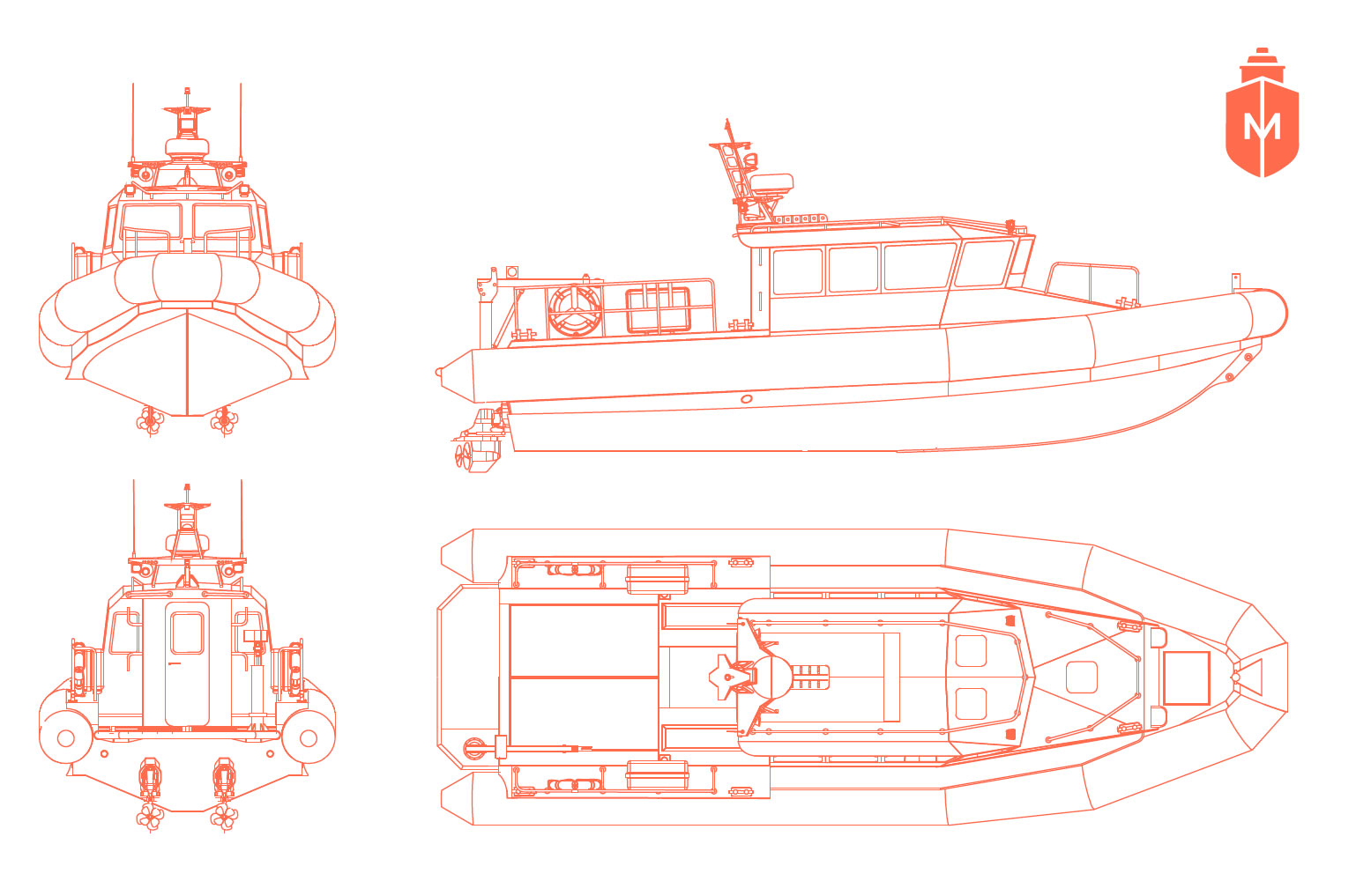 Рабочий катер – РИБ ARTIC-1200